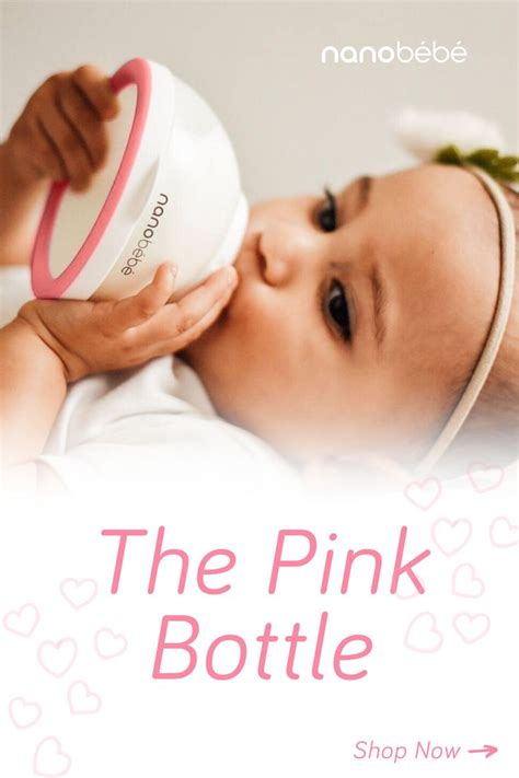 Nanobebe Breastmilk Bottle Three Pack Pink Baby