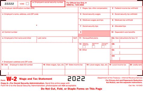 What is an IRS Form W2 | Federal W2 Form for 2022 Tax Year