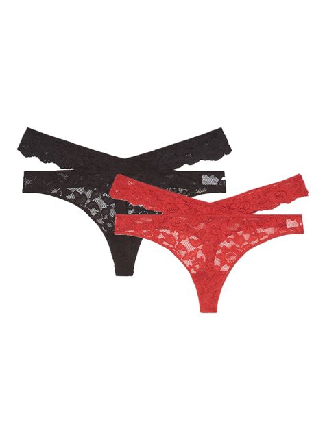 Adored By Adore Me Womens Blythe Thong Underwear 2 Pack Walmart Com