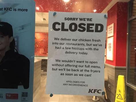 Kfcs In Derby Close Because They Have Run Out Of Chicken Derbyshire Live