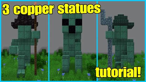 3 Copper Statues Tutorial Minecraft Tutorial 4 Youtube