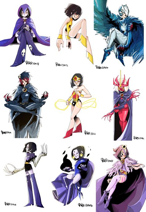 The Many Faces Of Raven Teen Titans Raven Teen Titans Teen Titans