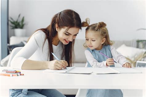 Mom Teaching Child Writing Kids World Fun Blog