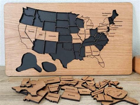 Best United States Map Wooden Puzzles For Kids And Toddlers Oddblocks