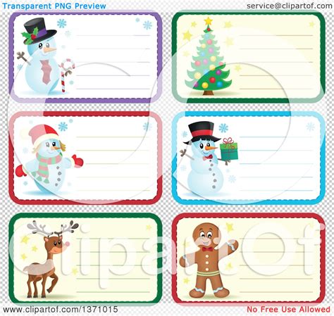 Gift ideas using these svg files. Clipart of Christmas Gift or Name Tag Labels of Snowmen, a ...