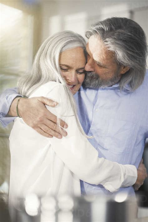 Portrait Of An Affectionate Senior Couple Stock Photo