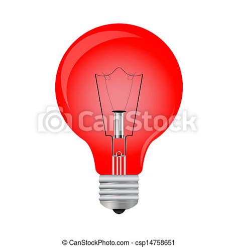 Clipart Vector Of Red Light Bulb Red Light Bulb Csp14758651 Search