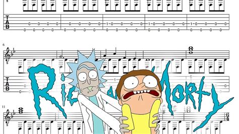 Guitar Tab For Rick And Morty Opening Theme Acoustic Fingerstyle