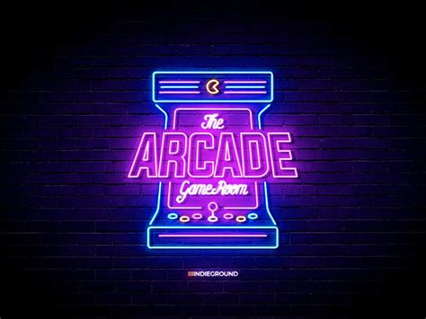 Neon Sign Effects For Photoshop Arcade Game Room