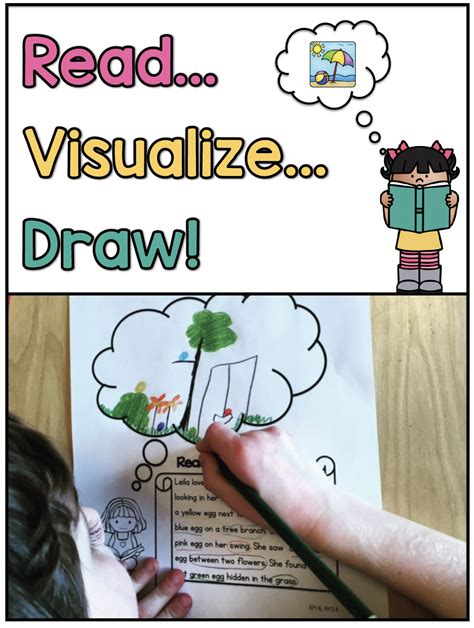 Read Visualize Draw Another Fun Literacy Center Freebie Sarahs