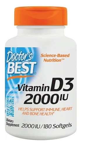 Doctors Best Vitamin D3 Softgels 2000 Iu 180 Ct Kroger