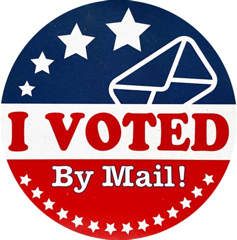 I Voted By Mail Stickers 25 Inch Round 25 Pack