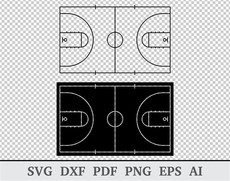 Basketball Court Svg Files Basketball Cut Files Basketball Court Vector