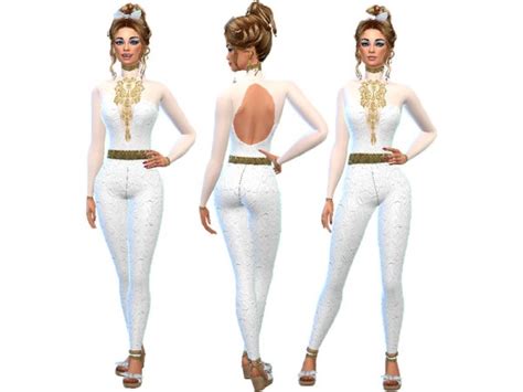 The Sims Resource Gold Lace Wedding Suit By Trudieopp • Sims 4 Downloads