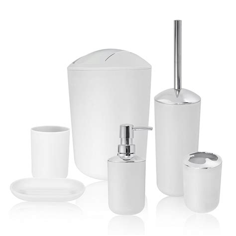 6pcsset Plastic Bathroom Accessories Set Home Bathroom Cleaning Tools