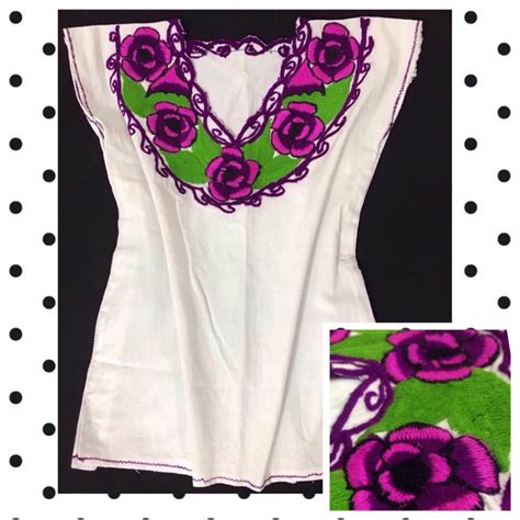 Vestidos bordados para mujer elegantes. Blusas Bordadas Mexicanas Tradicionales 10 - $ 1,976.00 en ...