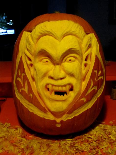 Dracula Carved By Sheena Unpainted Pumpkin Carving Carving Pumpkin
