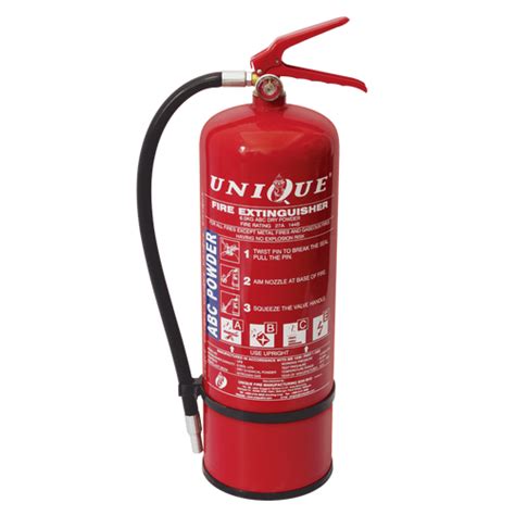 UNIQUE 9kg ABC Dry Powder Portable Fire Extinguisher PSB Fire Engineers