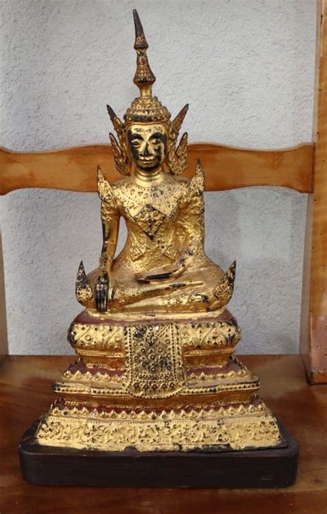 Sitzender Buddha Thailand 19jh Bronze Kaufen Auf Ricardo