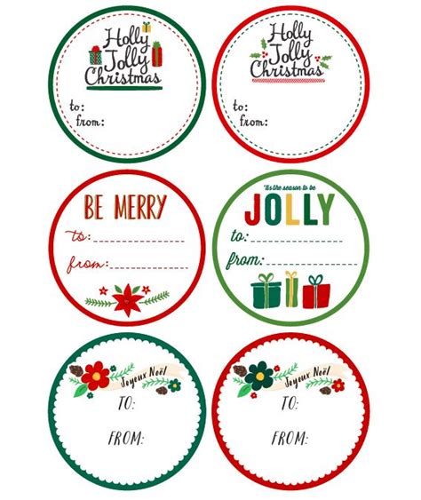 Merry Christmas Labels Printable