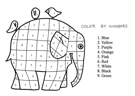 Color By Numbers Sheets Printable Activity Shelter