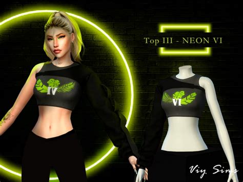 Top Iii Neon Vi By Viy Sims At Tsr Sims 4 Updates