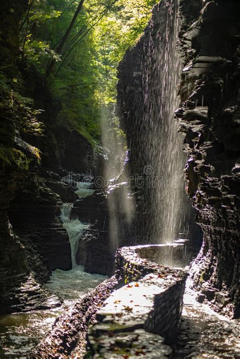 Multiple Waterfalls On The Gorge Trail In Watkins Glen State Park New