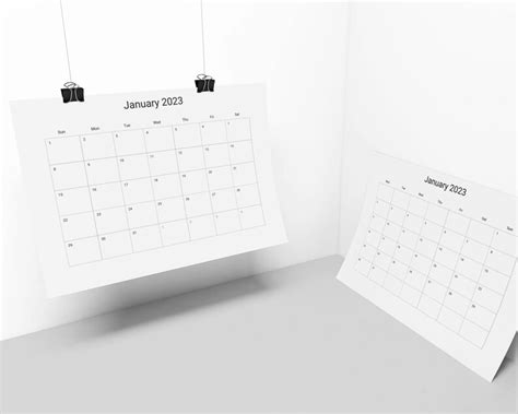 2023 Calendar Landscape Printable Calendar 2023 Monthly Planner