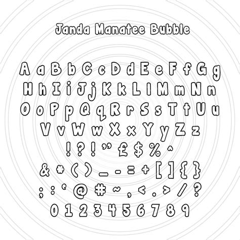 Janda Manatee Bubble Kids Fun Childrens Font Alphabet Letters Etsy