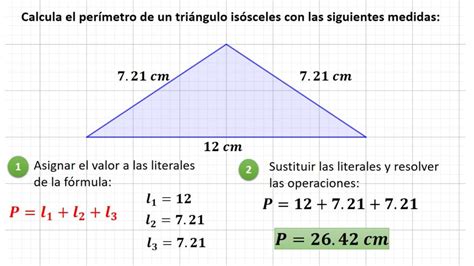 Perímetro y área del triángulo isósceles Aula mate