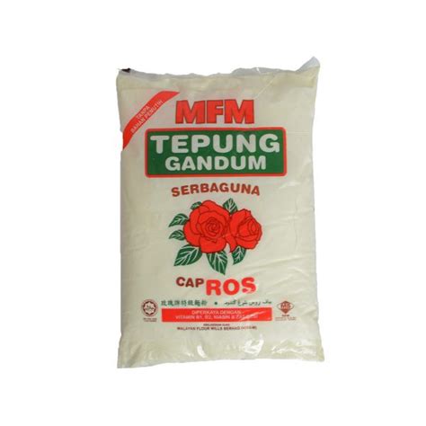 Tepung gandum cap ros 850g x 12. TEPUNG GANDUM CAP BUNGA ROS ( 850GM ) 红玫瑰花牌中筋面粉 | Shopee ...