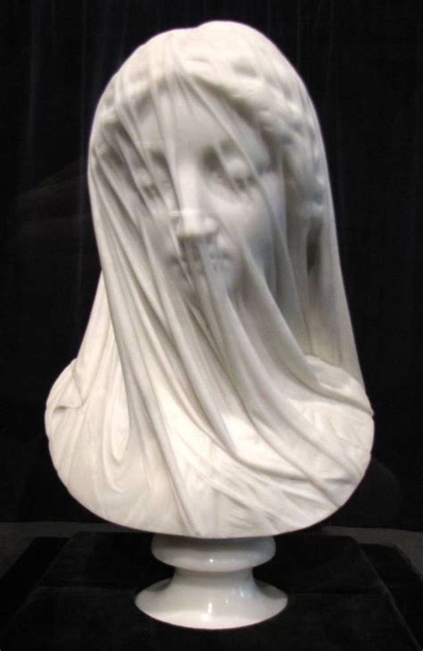 The Veiled Virgin By Giovanni Strazza Heykel Sanat