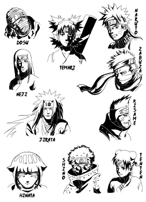 Naruto Characters One By Fomle Chan On Deviantart