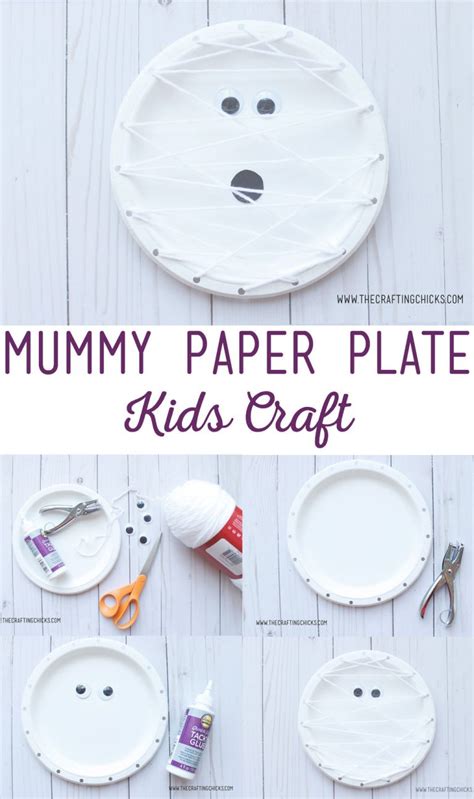 Mummy Paper Plate Kids Craft The Crafting Chicks