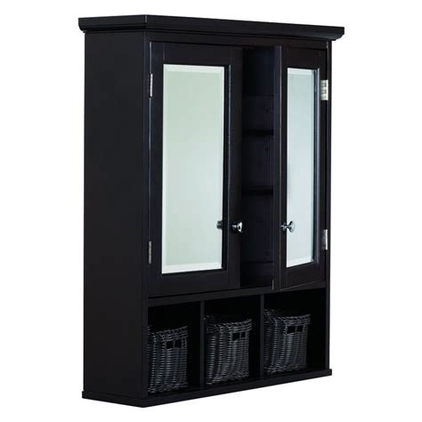 Medicine cabinets are a common fixture in many households; allen + roth Espresso 24.75-in x 30.25-in Medicine Cabinet ...