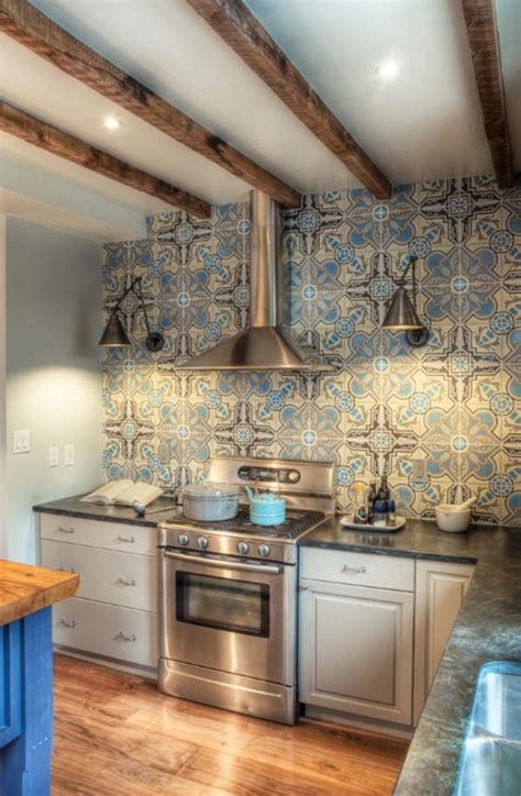 Check out trendy ideas for adding something special into the heart of your home! Create a decorative kitchen backsplash with cement tiles