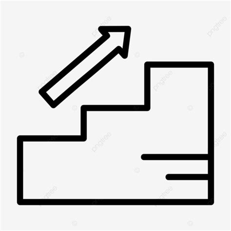 Step Line Icon Vector Step Icon Ladder Stair Png And Vector With