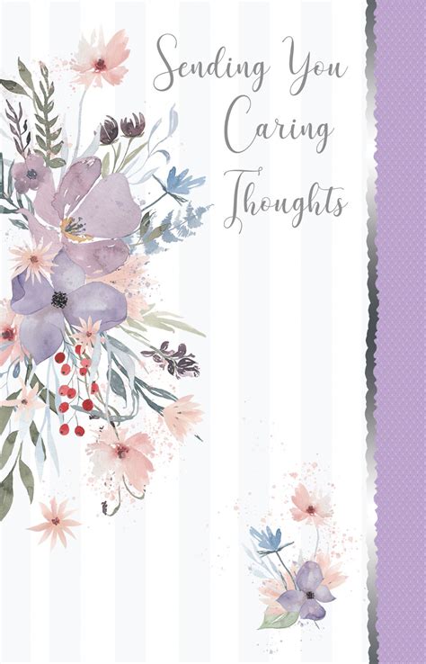And if you don't want to talk and just want to know there's another person on the other end of the line, that's okay, too. Floral Sympathy Cards - SENDING You CARING Thoughts - CONDOLENCE Cards - BEREAVEMENT Cards ...