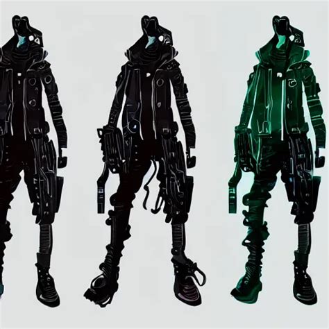 Cyberpunk Hacker Character Concept Art Stable Diffusion
