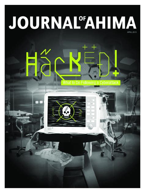 Fillable Online Journal Ahima What To Do Following A Cyberattack