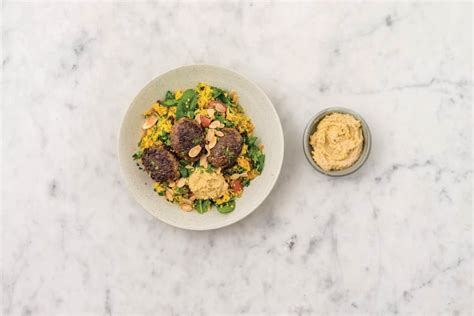 beef koftas and tabbouleh couscous recipe hellofresh