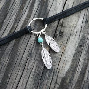 Choker Necklace Suede Choker Necklace Bohemian Feather Necklace