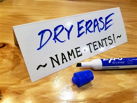 Dry Erase Name Tent Table Cards 8.5