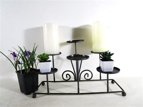 Metal Tiered Candle Holder Vintage Stand For Pillar Candles Etsy