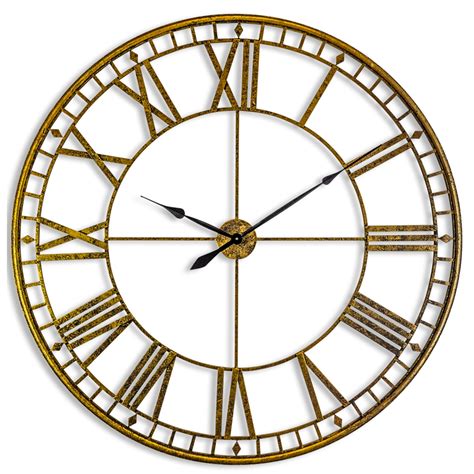 Large Gold Skeleton Clock Iron Skeleton Clock Gold