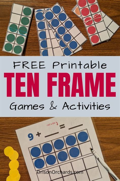 Free Printable Ten Frame And Games Orison Orchards Ten Frame