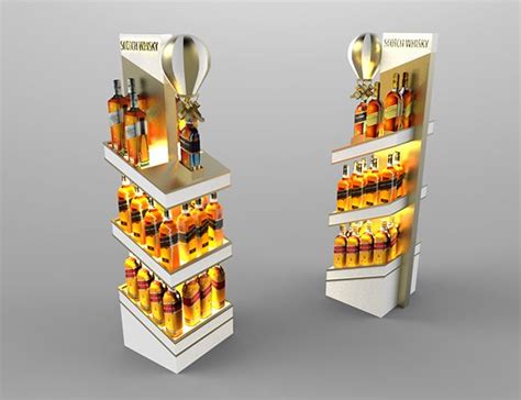 Alcohol Stand On Behance Supermarket Display Pop Display Wine Display
