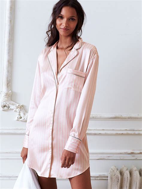 Afterhours Satin Sleepshirt Victorias Secret Pajamas Comfy Cute