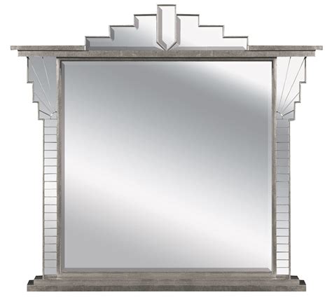 Silver Art Deco Style Overmantel Mirror Overmantle Mirrors From