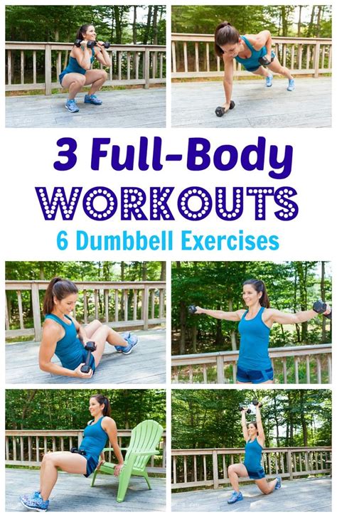 6 Dumbbell Exercises 3 Full Body Workouts Carrots N Cake